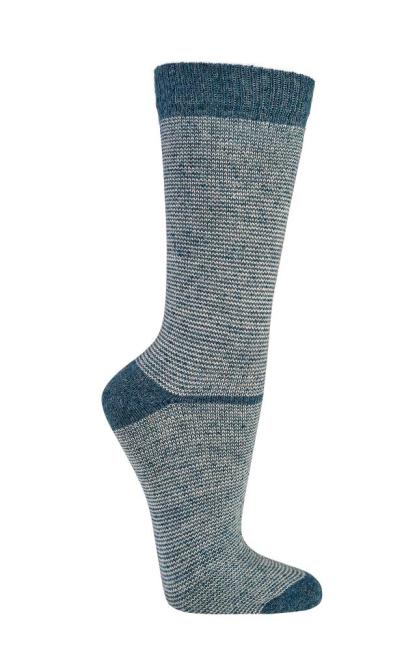 2 Paar TippTexx 24 Ringel Trend-Socken mit Merino- & Alpakawolle